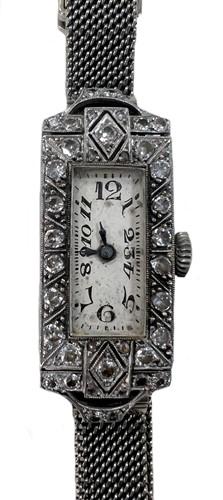 Lot 325 - Unsigned - a diamond set cocktail watch