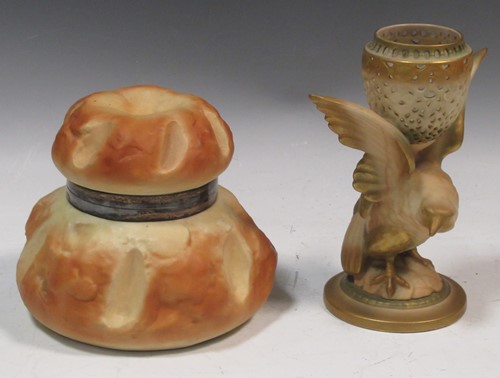 Lot 7 - A Royal Worcester preserve pot in the form of...