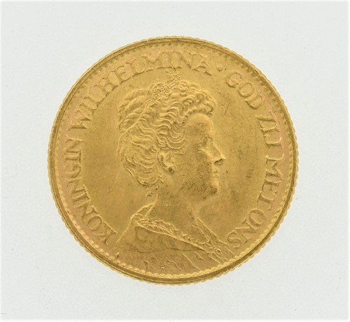 Lot 154 - Netherlands 10 Guilders gold coin 1912, 6.7g,...