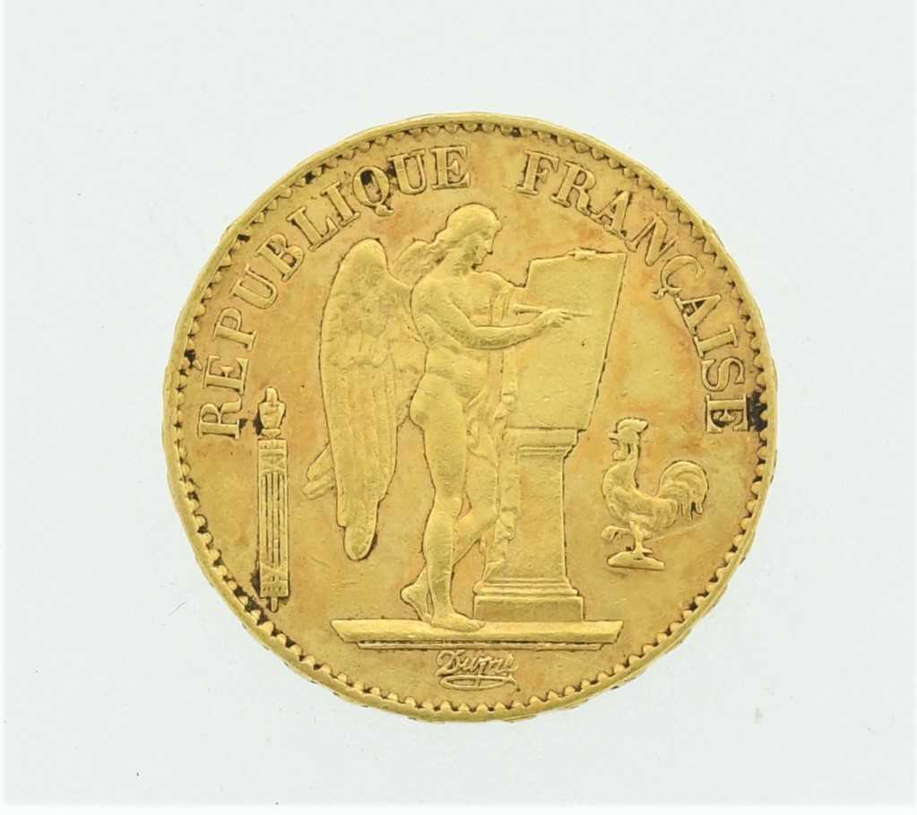 Lot 156 - France 20 Francs gold coin 1878, 6.4g