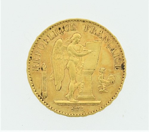 Lot 156 - France 20 Francs gold coin 1878, 6.4g