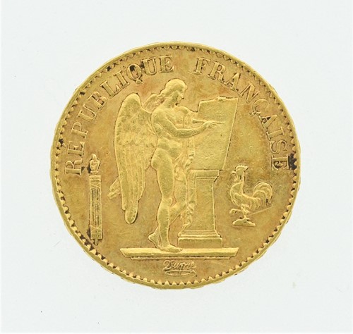 Lot 156 - France 20 Francs gold coin 1878, 6.4g