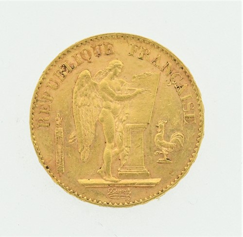 Lot 76 - France 20 Francs gold coin 1893, 6.4g