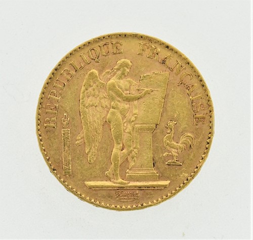 Lot 77 - France 20 Francs gold coin 1895, 6.4g