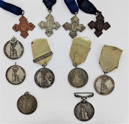 Lot 78 - Indian Army one year temperance medals (7),...