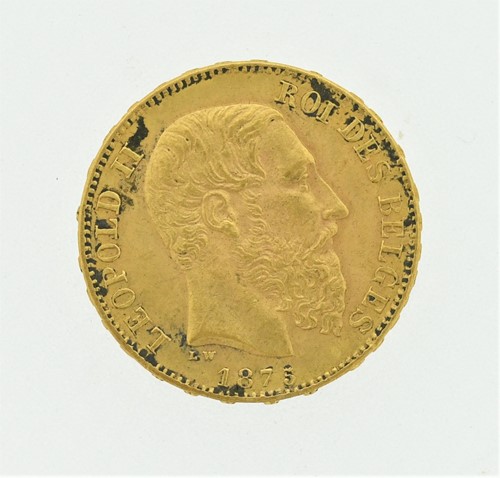 Lot 83 - Belgium Leopold II gold 20 Francs 1875