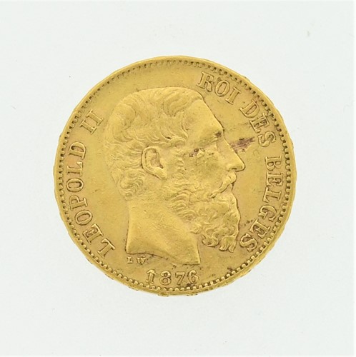 Lot 84 - Belgium Leopold II gold 20 Francs 1876