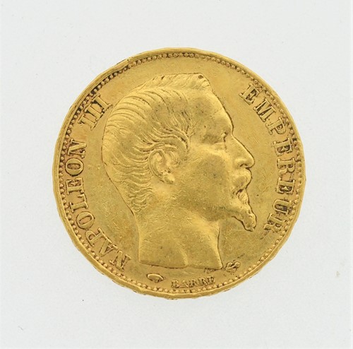 Lot 85 - France Napoleon III 20 Francs gold coin 1857,...