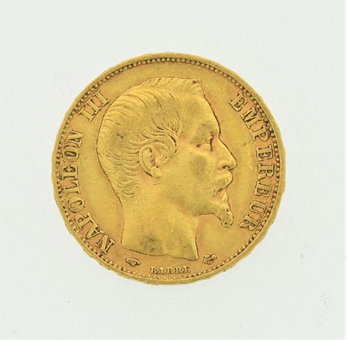 Lot 86 - France Napoleon III 20 Francs gold coin 1857,...