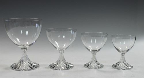 Lot 7 - Rambouillet, a suite of 16 Lalique glasses