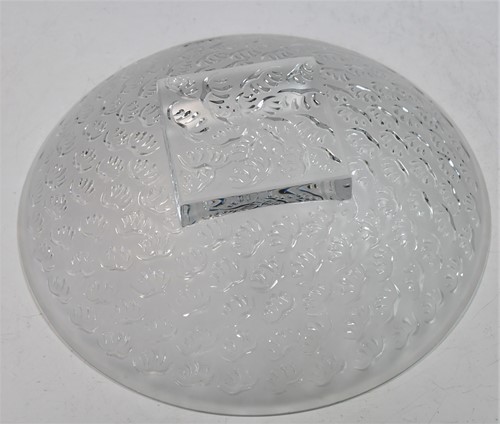 Lot 8 - Lalique, a modern clear and frosted glass bowl