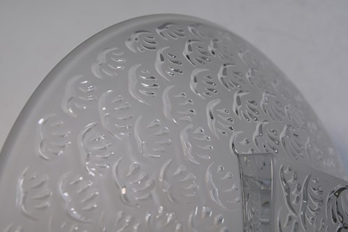 Lot 8 - Lalique, a modern clear and frosted glass bowl