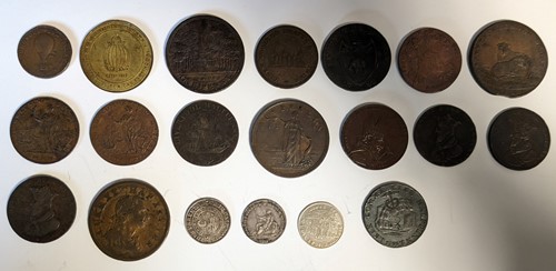 Lot 93 - Tokens. Three small silver tokens -...