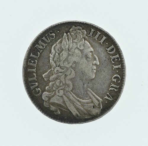 Lot 95 - William III silver crown 1696, regnal year in...