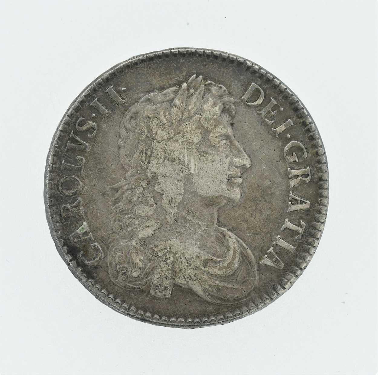 Lot 97 - Charles II silver crown 1671, regnal date...