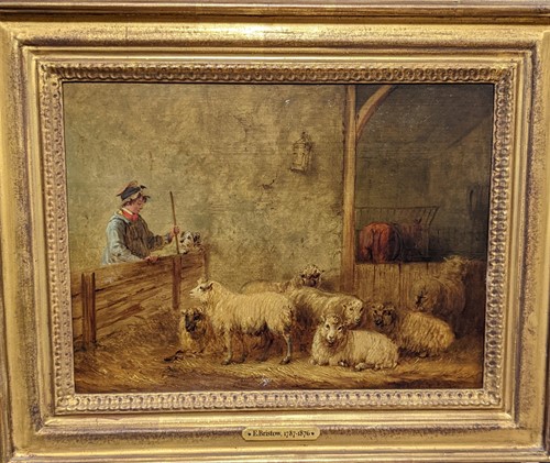 Lot 275 - Edmund Bristow (1787-1876) Shepherd and his...