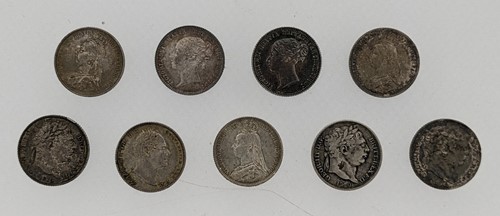 Lot 112 - Silver sixpences. George III 1816, 1819 and...
