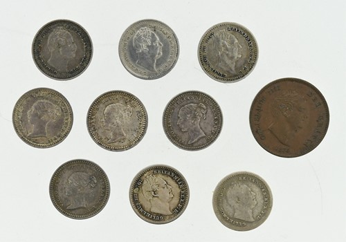Lot 127 - British coins, small denominations. Third of a...