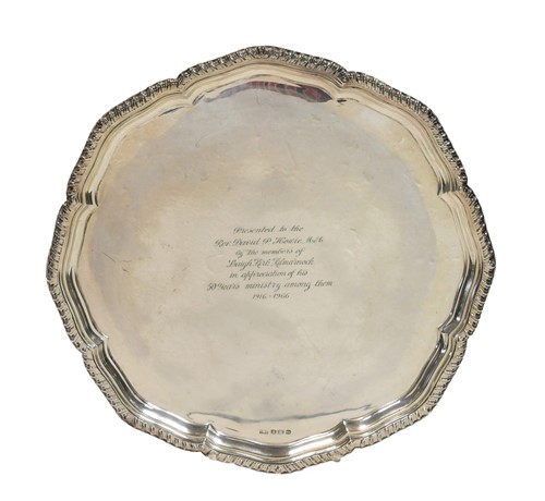 Lot 629 - A George VI silver salver