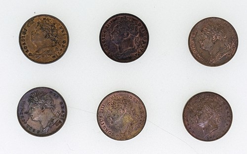 Lot 132 - George IV farthing 1822, some lustre, near unc....