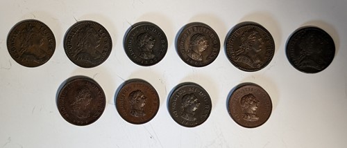 Lot 135 - Ten Farthings, George III. 1771, 1773 (x2),...