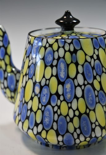 Lot 33 - An Art Deco Shelley China bubbles pattern bachelor's tea set, circa 1925, pattern no. 11182