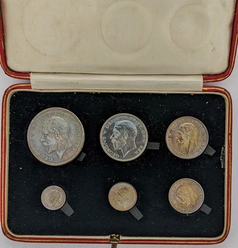 Lot 40 - George V 1927 proof silver 6 coin set, crown...