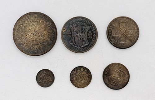 Lot 40 - George V 1927 proof silver 6 coin set, crown...