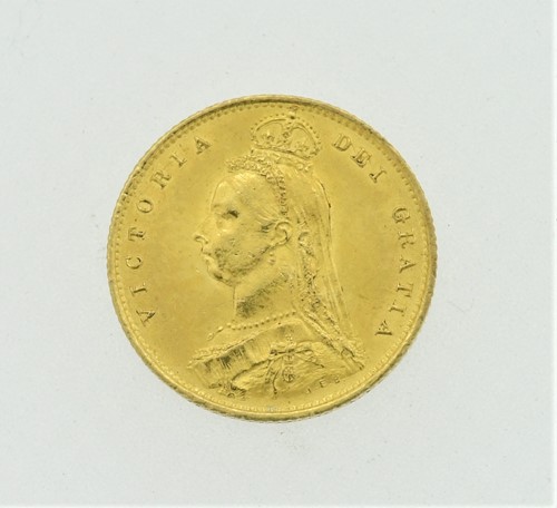 Lot 43 - Victoria gold half sovereign 1887, bright...