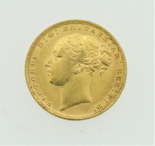 Lot 44 - Victoria gold sovereign 1872, small edge dent