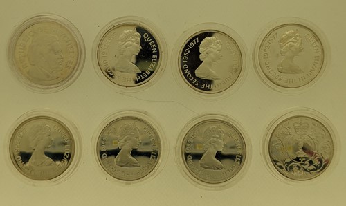 Lot 65 - Spink 1977 Jubilee group of 8 silver proof...