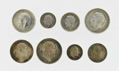 Lot 70 - Two Maundy sets, Edward VII 1906 and George V...