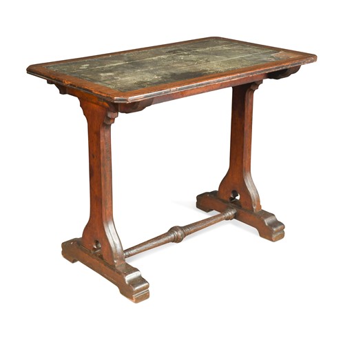 Lot 135 - A Puginesque oak library table