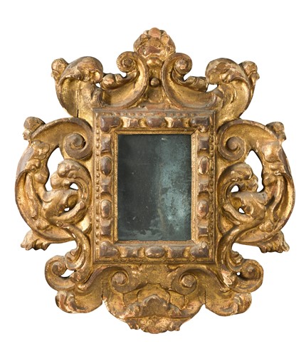 Lot 406 - An Italian Baroque giltwood mirror, circa 1700