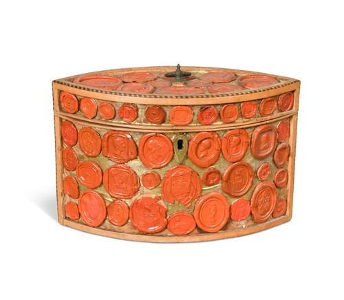 Lot 566 - A George III wax seal tea caddy