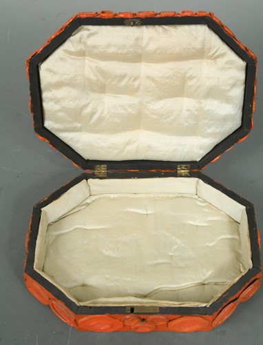 Lot 565 - Two decorative caskets applied with red wax seals, 19/20th century