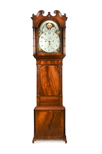 Lot 709 - A mahogany chiming longcase clock, early 19th century
