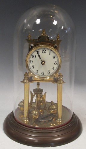 Lot 142 - An anniversary clock with glass dome