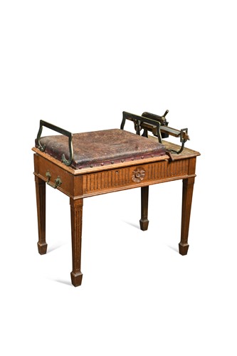 Lot 634 - A set of Edwardian oak jockey scales by W.T. Avery