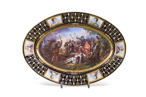 Lot 508 - A Sèvres oval plate, 19th century