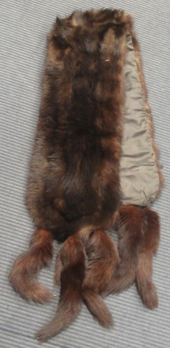 Lot 139 - A fur coat and a fox fur stole