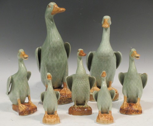 Lot 25 - A collection of seven celadon glazed Chinese...