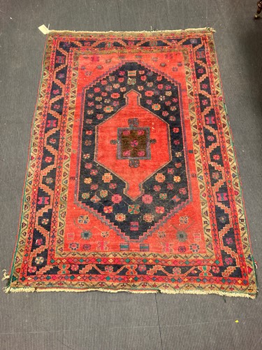 Lot 513 - a hamadan red ground rug, 227 x 154cm