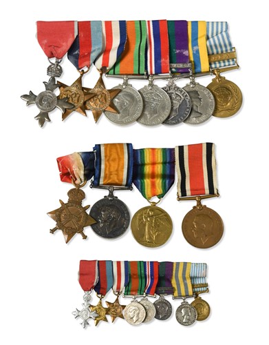 Lot 664 - Group of eight WWII medals to Captain D. O. Fairlie (1923-2013), Royal Signals, with MBE (civil) and miniatures