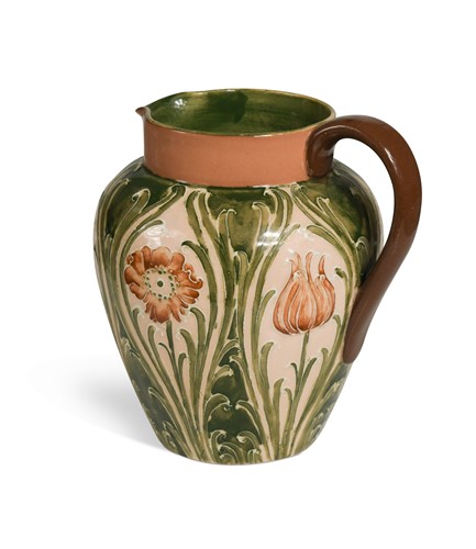 Lot 26 - A Macintyre Moorcroft Dura ware jug, pattern no. 356816, circa 1902