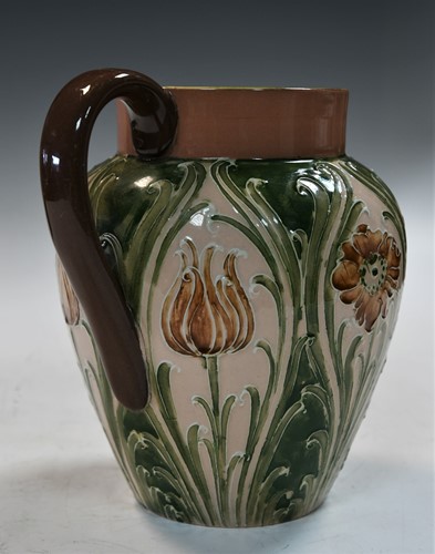 Lot 26 - A Macintyre Moorcroft Dura ware jug, pattern no. 356816, circa 1902