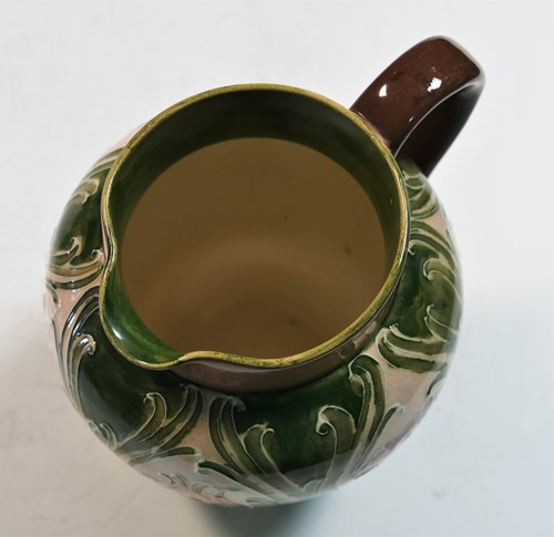 Lot 26 - A Macintyre Moorcroft Dura ware jug, pattern no. 356816, circa 1902