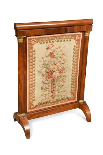 Lot 576 - An Empire mahogany fire screen