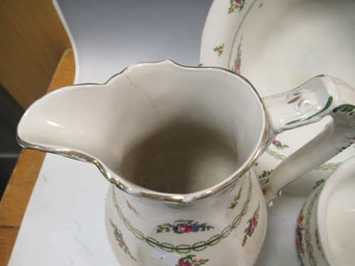 Lot 93 - A19th century Booths floral pattern wash set...