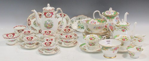 Lot 145 - Various English porcelain part tea services,...